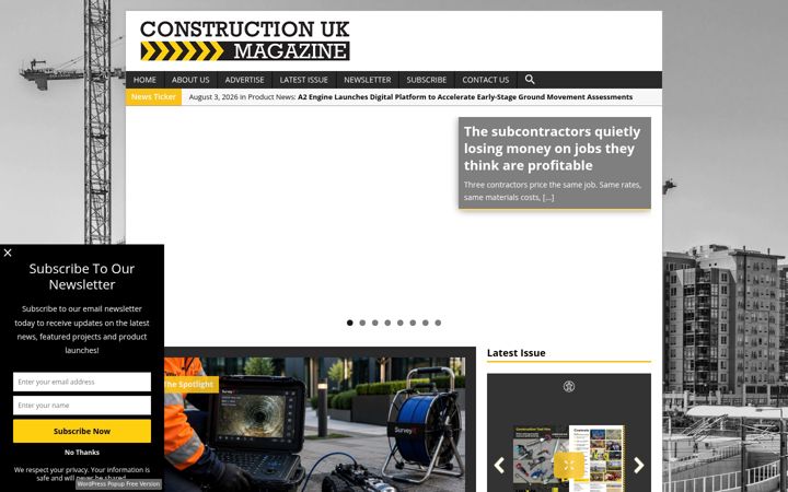 Screenshot of constructionmaguk.co.uk
