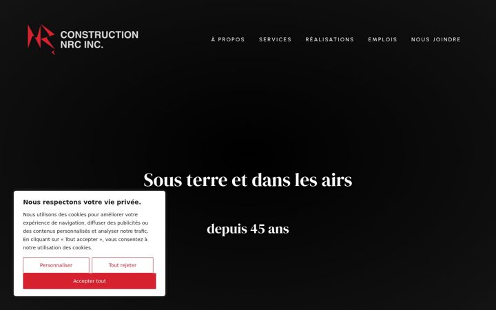Screenshot of constructionnrc.com
