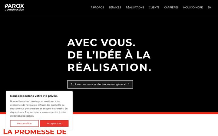 Screenshot of constructionparox.com