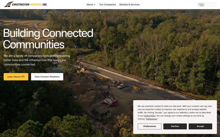 Screenshot of constructionpartners.net