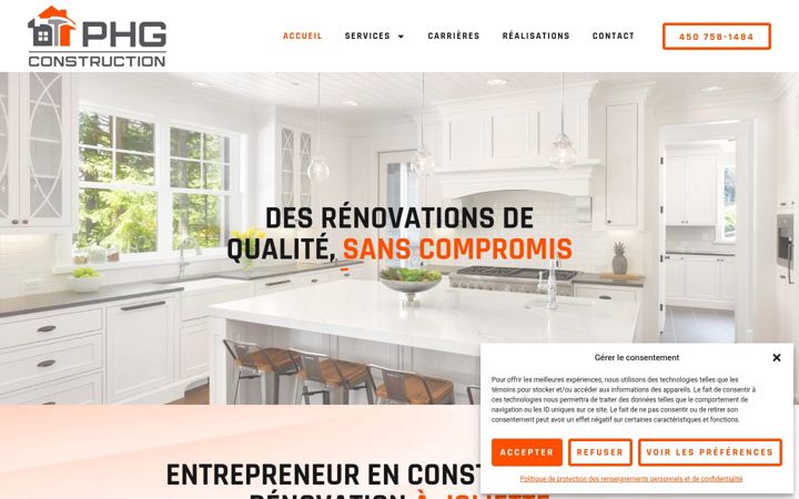Screenshot of constructionphg.com