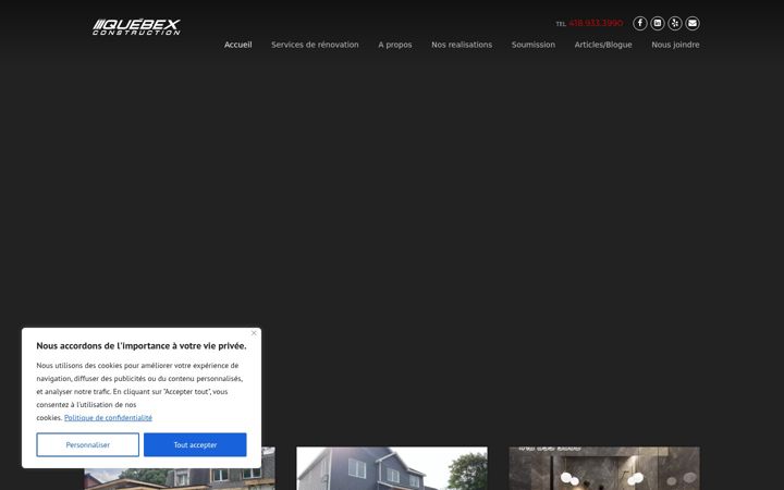 Screenshot of constructionquebex.com
