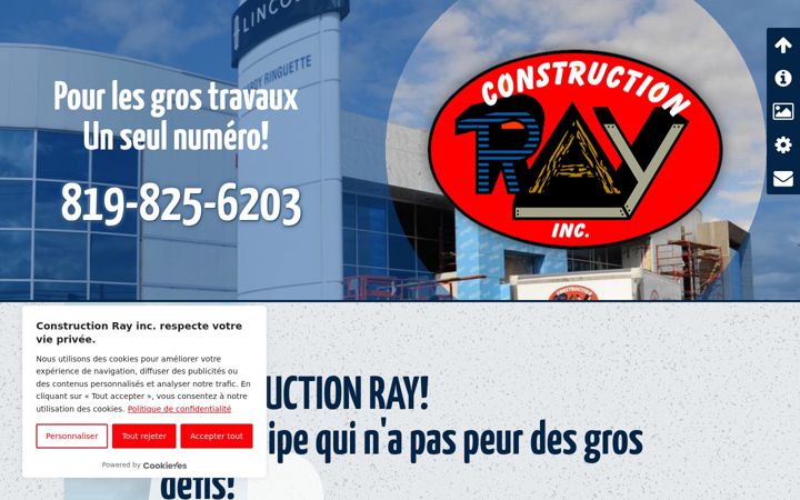 Screenshot von constructionray.qc.ca