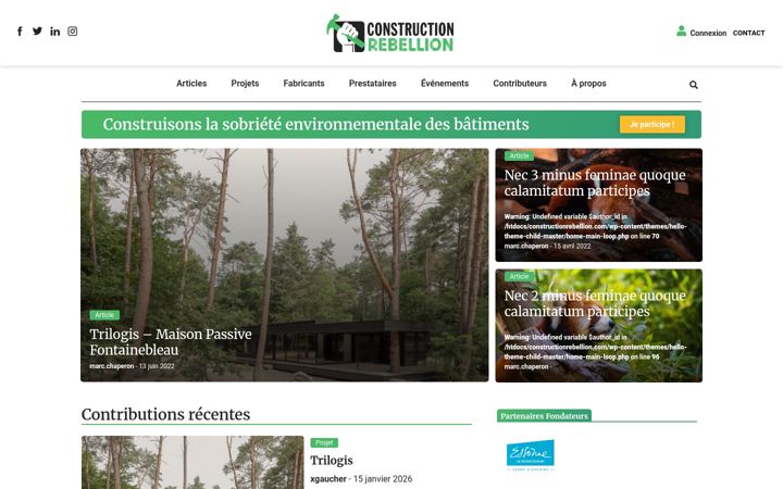 Screenshot of constructionrebellion.com