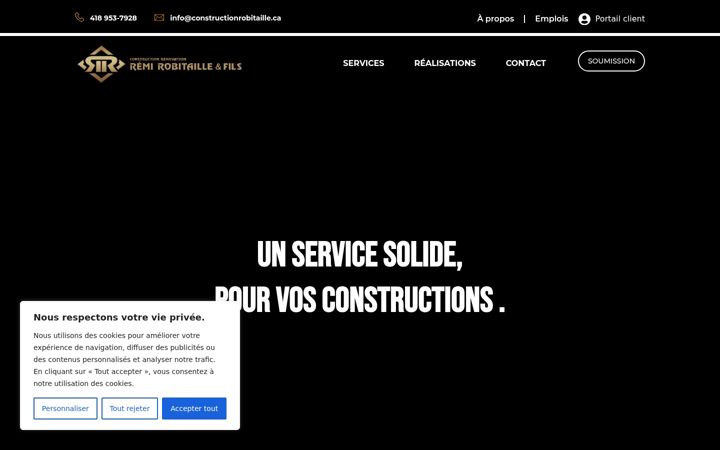 Screenshot von constructionrobitaille.ca