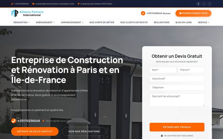 Screenshot of constructions-innovation.com