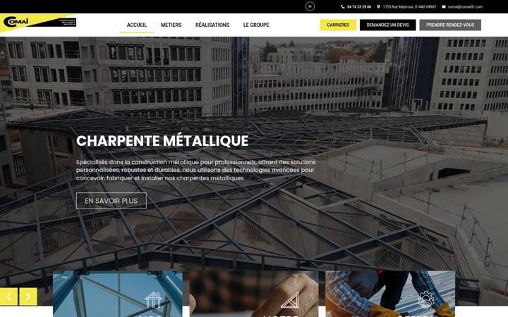 Screenshot of constructions-metalliques-ain.fr