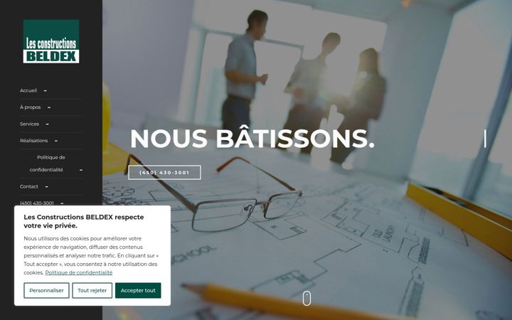 Screenshot of constructionsbeldex.com
