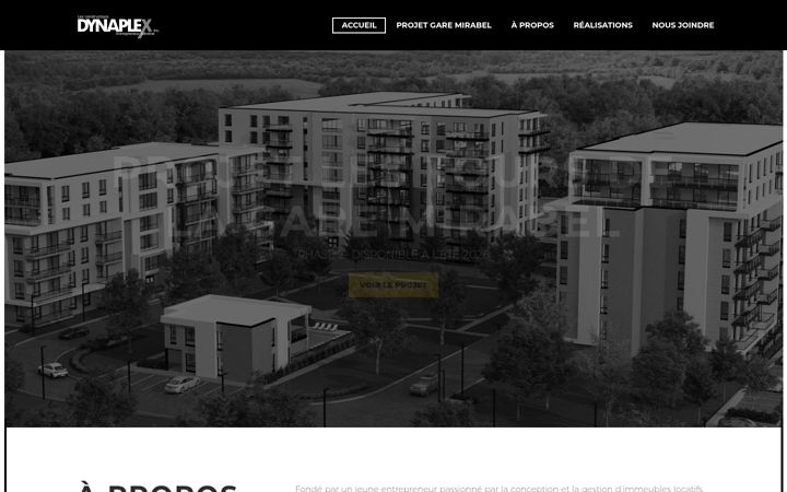 Screenshot von constructionsdynaplex.ca