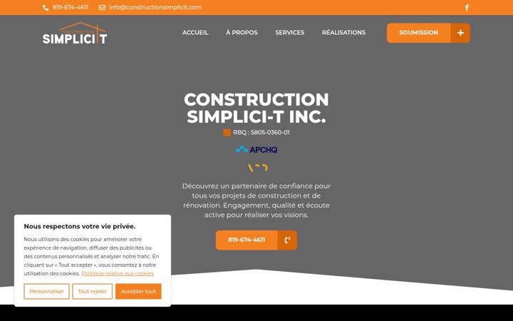 Screenshot of constructionsimplicit.com