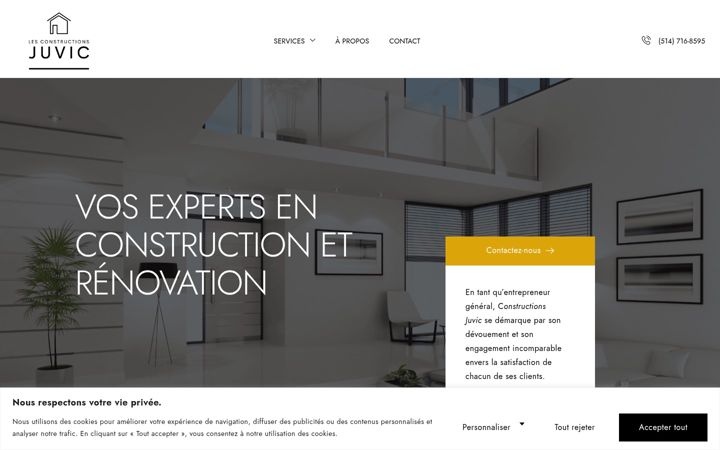 Screenshot of constructionsjuvic.com