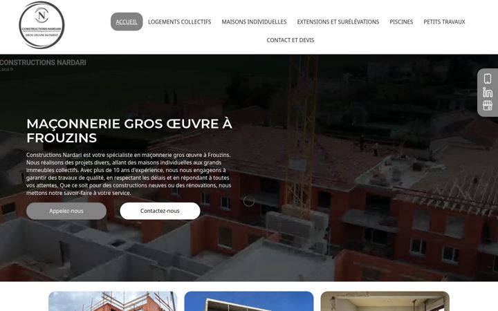 Screenshot of constructionsnardari.fr