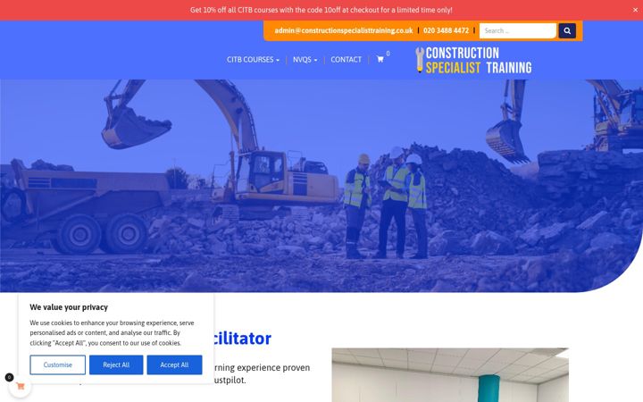 Snímek obrazovky constructionspecialisttrainingltd.co.uk