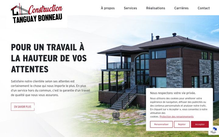 Screenshot of constructionstanguaybonneau.com