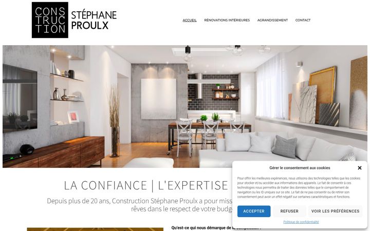Screenshot von constructionstephaneproulx.ca