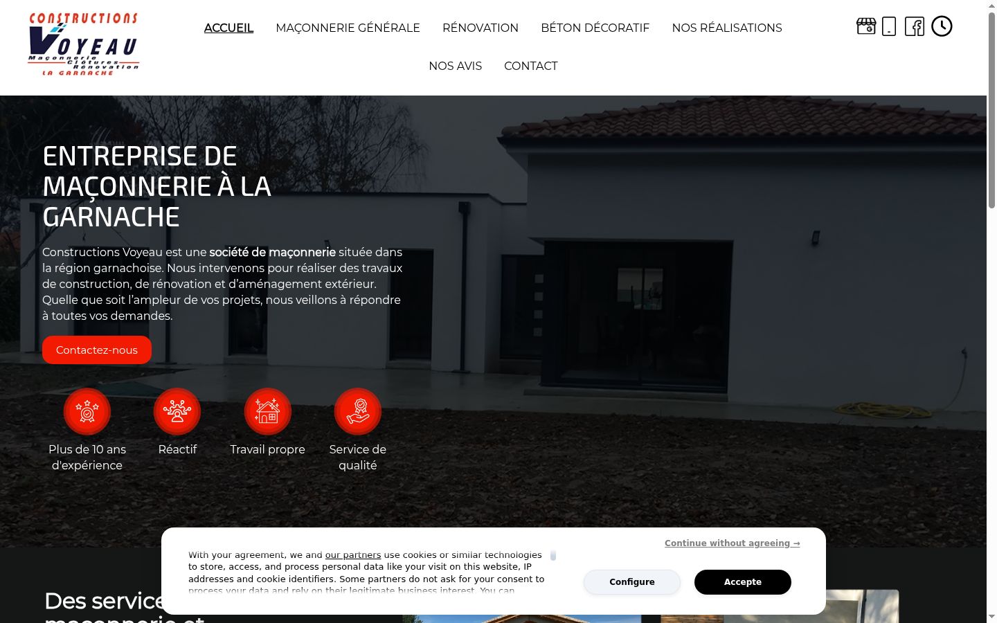 Screenshot tal-banner tal-kunsens muri qabel kwalunkwe interazzjoni