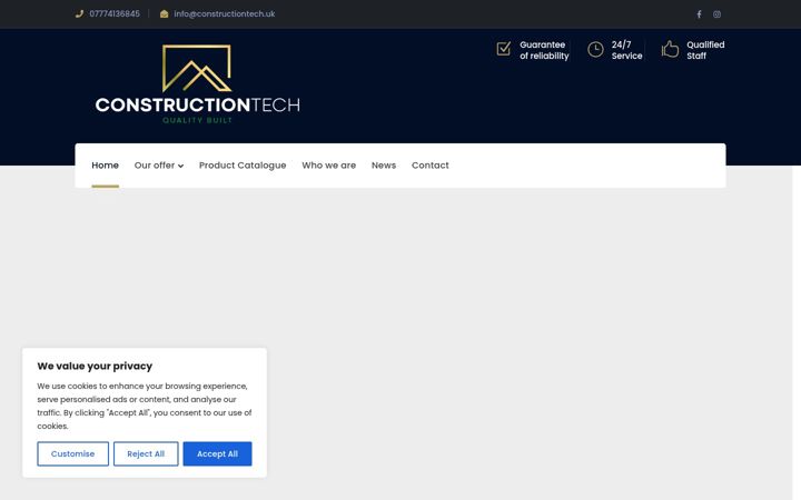 Screenshot of constructiontech.uk
