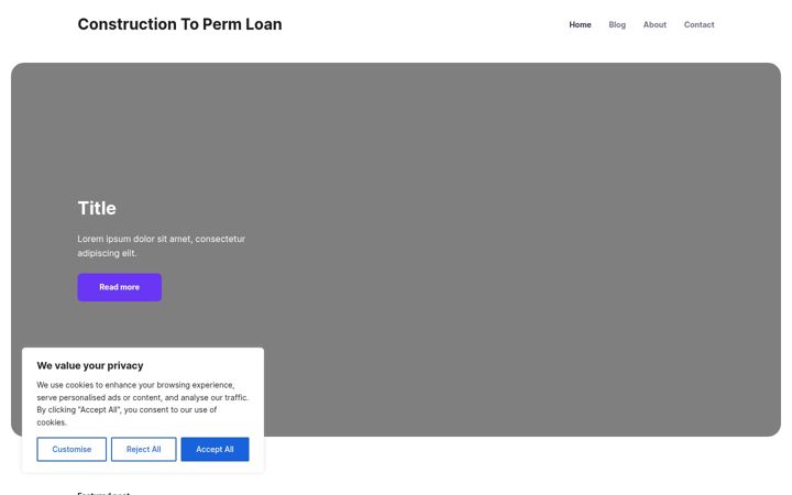 Screenshot of constructiontopermloan.com