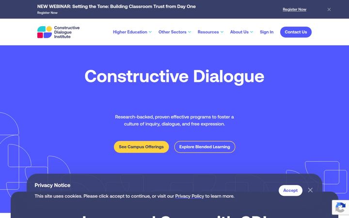 Screenshot di constructivedialogue.org