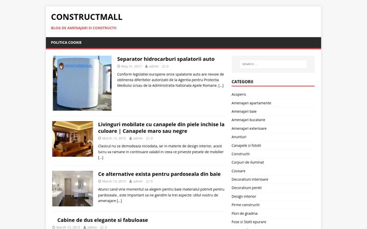 Screenshot of constructmall.ro