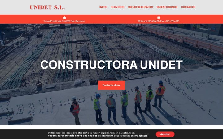 Screenshot of constructora-unidet.com