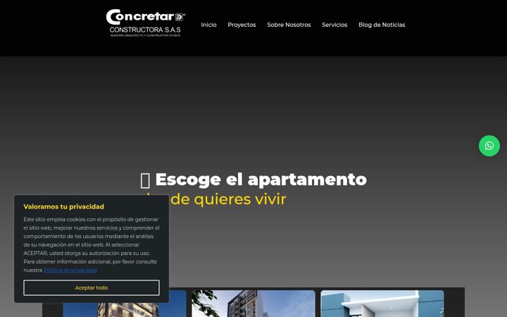 Screenshot of constructoraconcretarsas.com