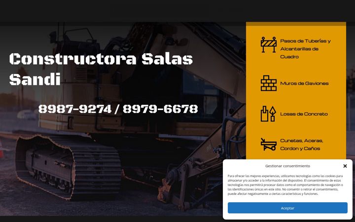Screenshot of constructorasalassandi.com