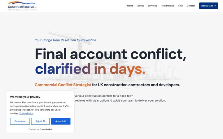 Screenshot of constructresolve.com