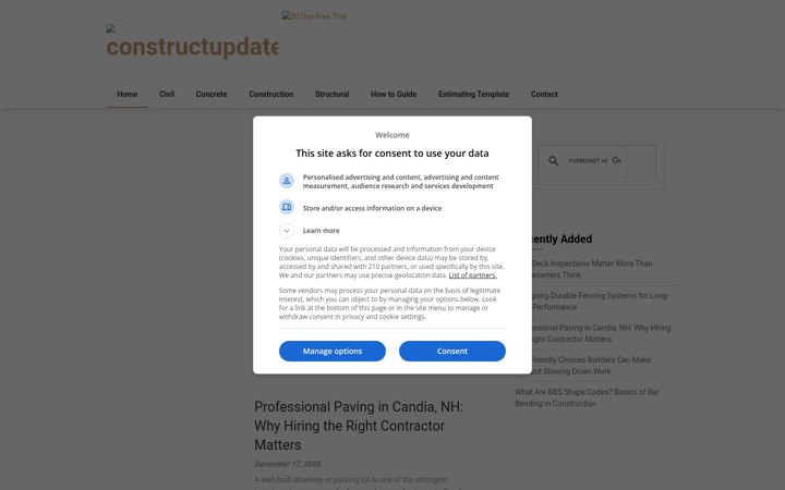 Screenshot of constructupdate.com