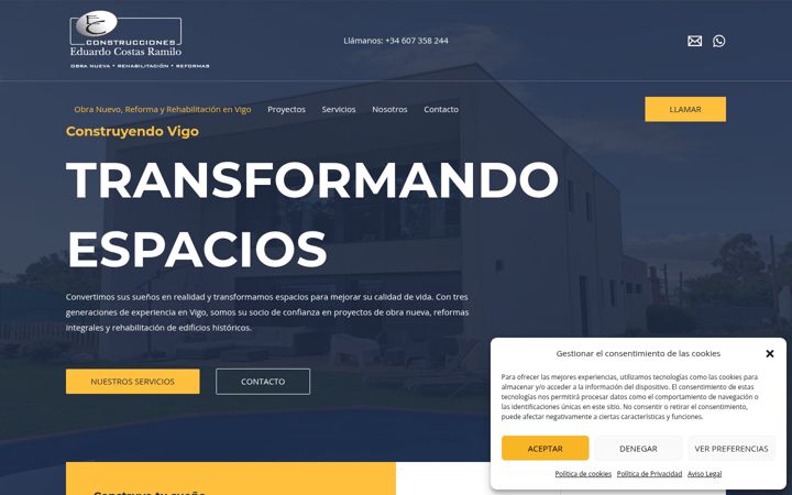 Screenshot of construecostas.com