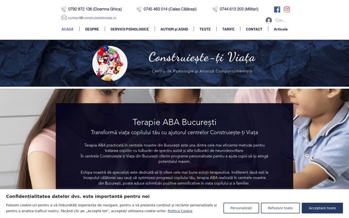 Screenshot of construiestetiviata.ro