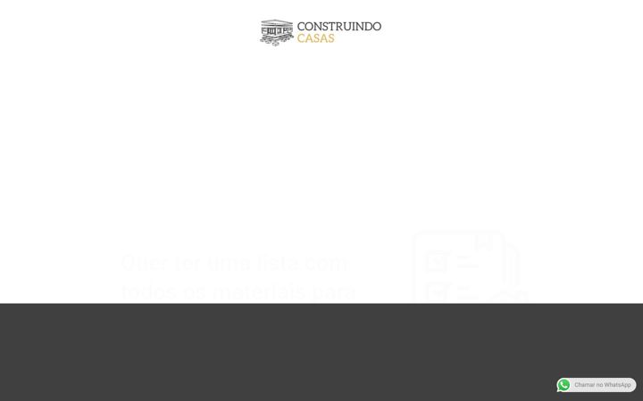 Captură de ecran a construindocasas.com.br