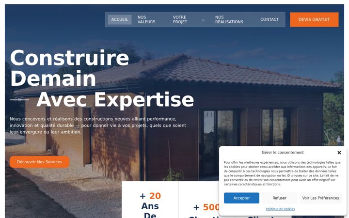 Screenshot of construireenardeche.fr