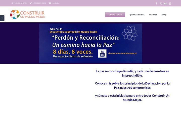 Screenshot of construirunmundomejor.org