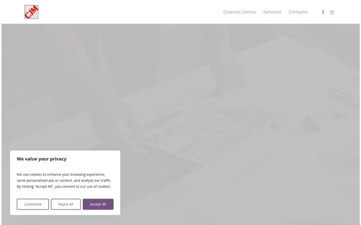 Screenshot of construjoma.com