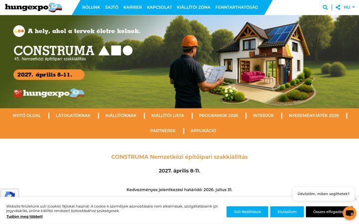 Screenshot of construma.hu