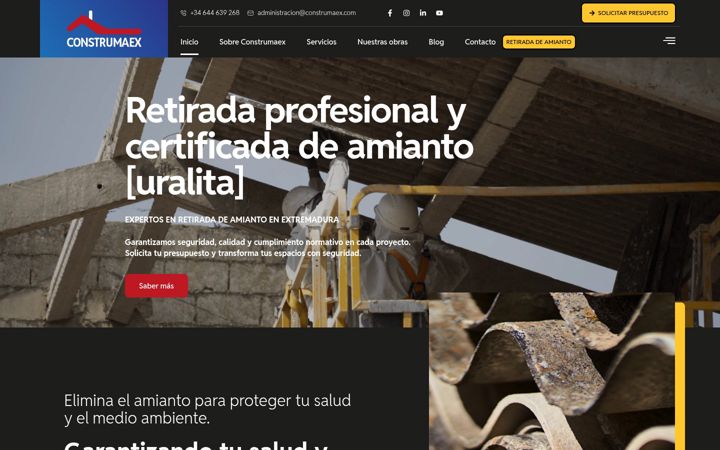 Screenshot of construmaex.com