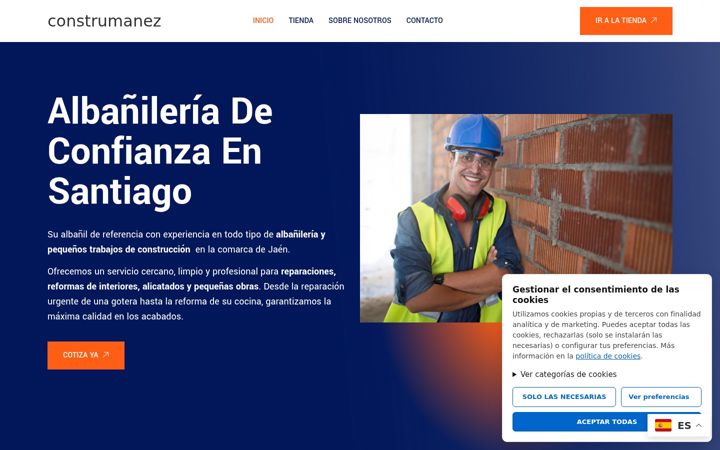 Screenshot of construmanez.com
