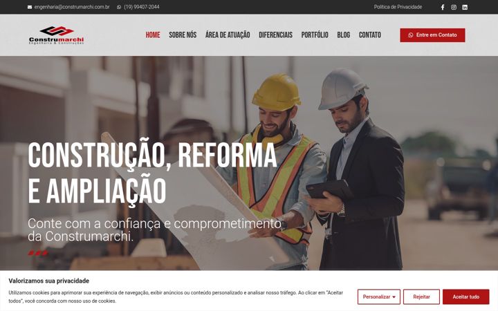 Captură de ecran a construmarchi.com.br