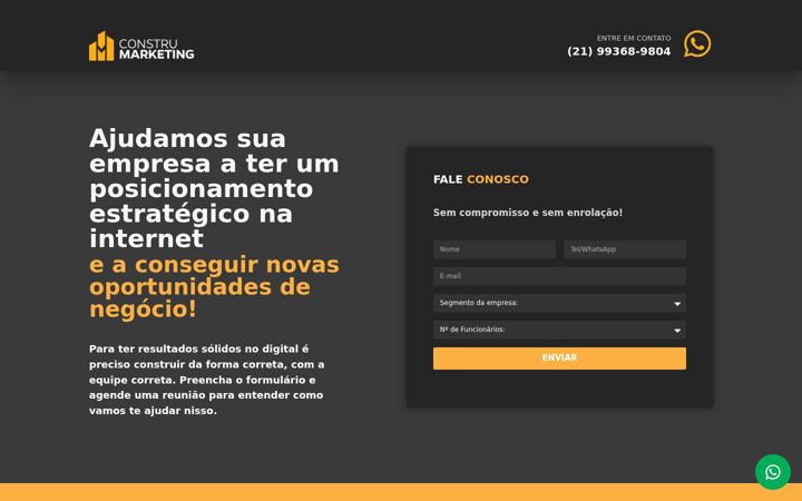 Captură de ecran a construmarketing.com.br