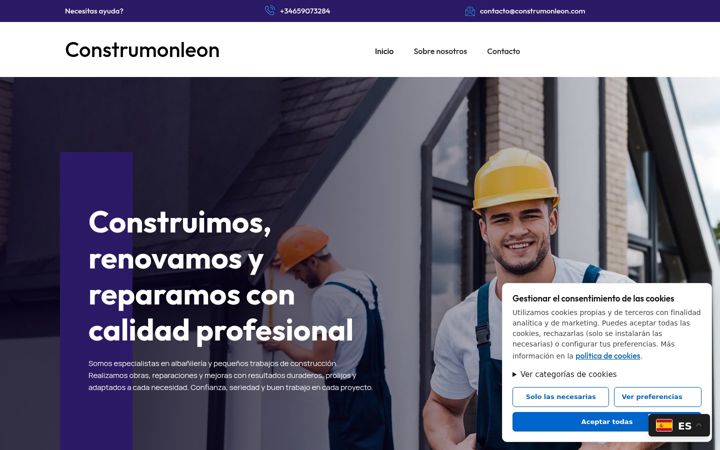 Screenshot of construmonleon.com