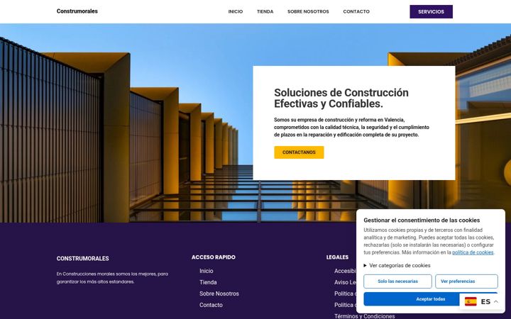 Screenshot of construmorales.com