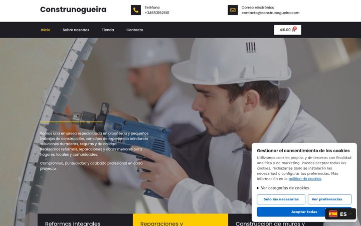 Screenshot of construnogueira.com