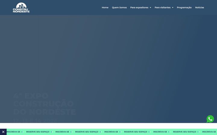 Captură de ecran a construnordeste.com.br
