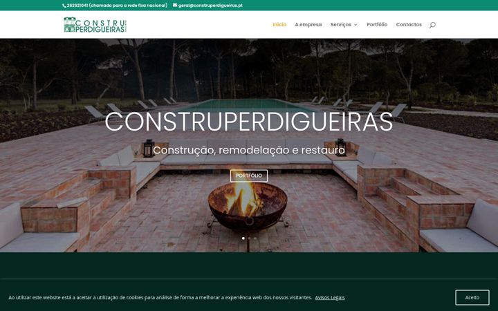 Screenshot of construperdigueiras.pt