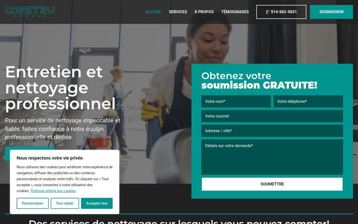 Screenshot von construpropre.ca