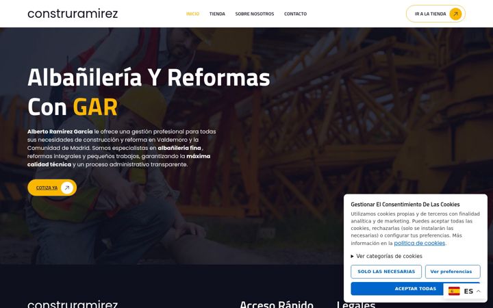 Screenshot of construramirez.com