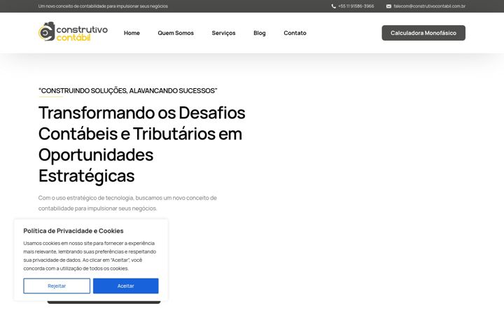 Captură de ecran a construtivocontabil.com.br
