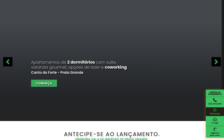 Captură de ecran a construtoraatlantika.com.br