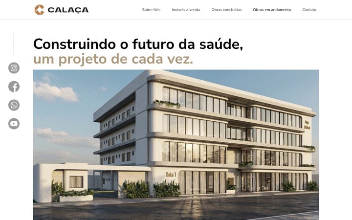 Captură de ecran a construtoracalaca.com.br